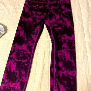 Lulu leggings pink black tie die size 6